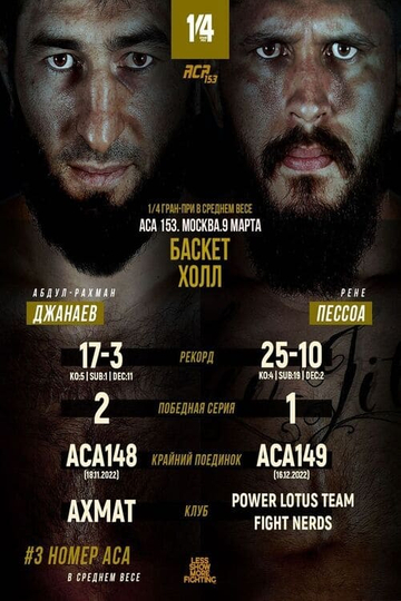 ACA 153 Dzhanaev vs Pessoa Poster