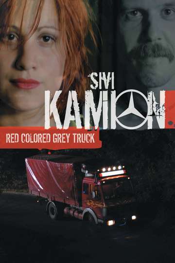 The Red Colored Grey Truck Poster