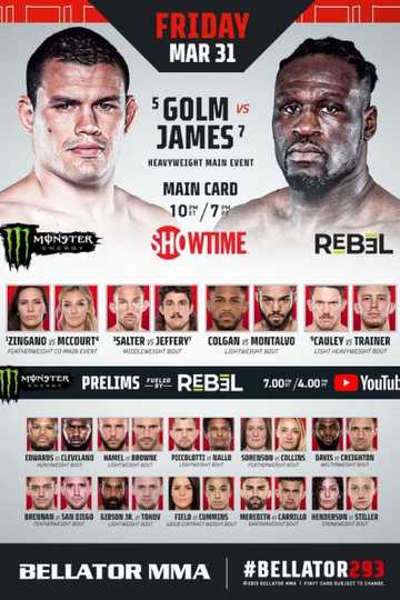 Bellator 293: Golm vs. James Poster