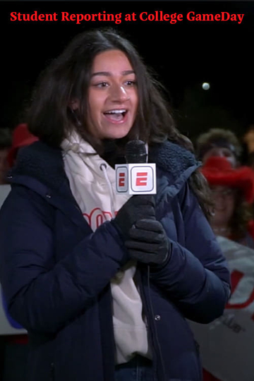 Student Reporting at College GameDay Poster