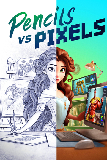 Pencils vs Pixels Poster