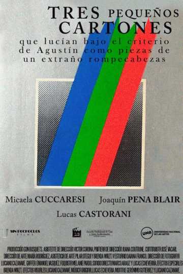 Three little cartons that looked under the criteria of Agustín as pieces of a strange puzzle Poster