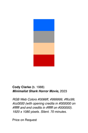 Minimalist Shark Horror Movie