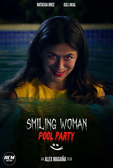 Smiling Woman Pool Party Poster