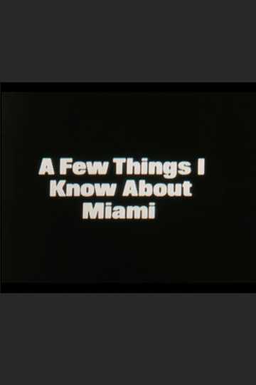 A Few Things I Know About Miami Poster