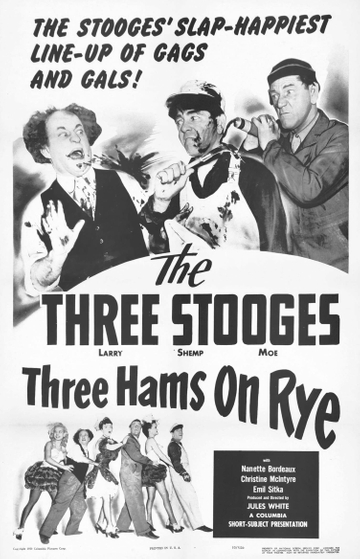 Three Hams on Rye Poster