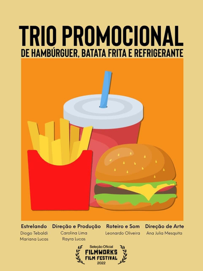 Trio Promocional de Hambúrguer, Batata Frita e Refrigerante Poster