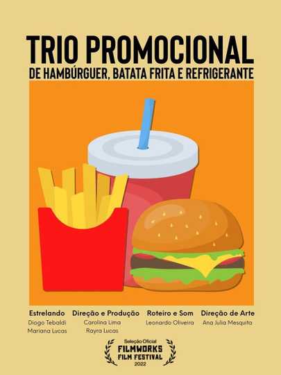 Trio Promocional de Hambúrguer, Batata Frita e Refrigerante Poster