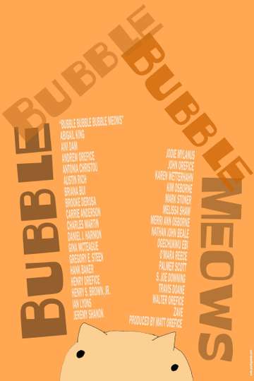 Bubble Bubble Bubble Meows Poster