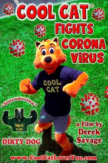 Cool Cat Fights Coronavirus Poster