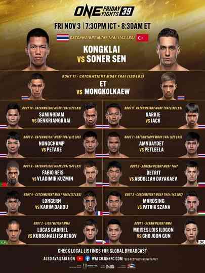 ONE Friday Fights 39: Kongklai vs. Sen