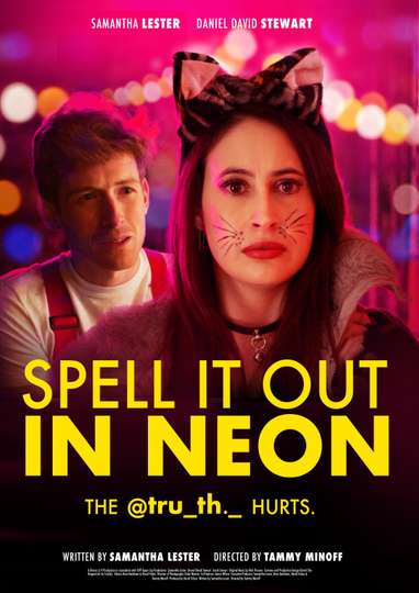 Spell It Out in Neon Poster