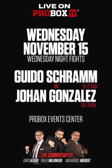 Guido Emmanuel Schramm vs. Johan Gonzalez Poster