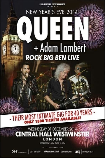 Queen & Adam Lambert Rock Big Ben Live Poster