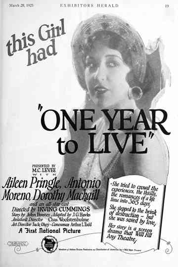 One Year to Live Poster