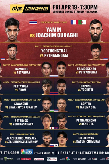 ONE Friday Fights 59: Yamin vs. Ouraghi Poster