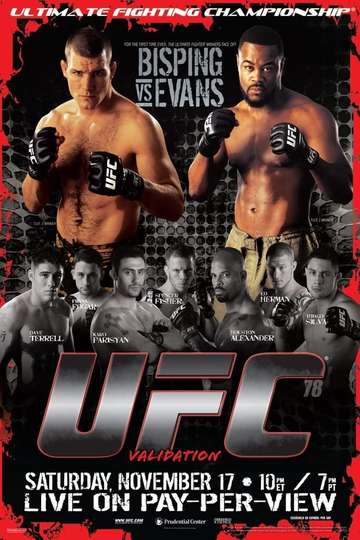 UFC 78: Validation Poster