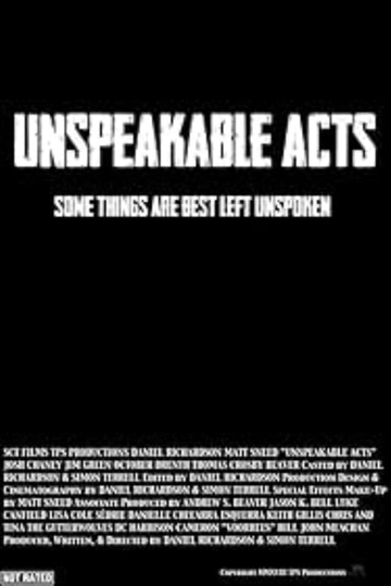 Unspeakable Acts Poster