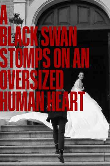 A Black Swan Stomps On An Oversized Human Heart Poster