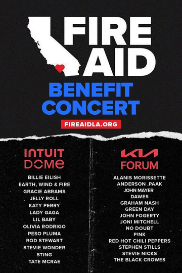 FireAid Benefit Concert Poster