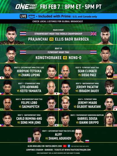 ONE Fight Night 28: Prajanchai vs. Barboza Poster