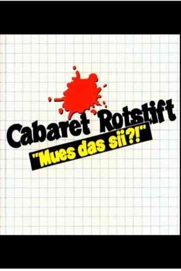 Cabaret Rotstift Mues das sii Poster