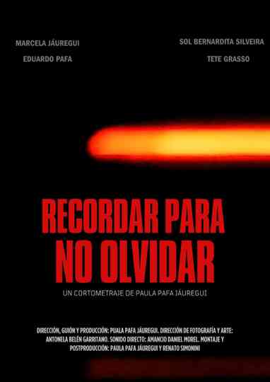 Remembering So We Don't Forget Poster