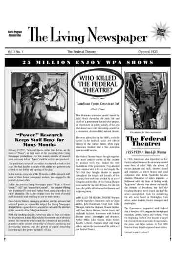 Who Killed the Federal Theatre? Poster