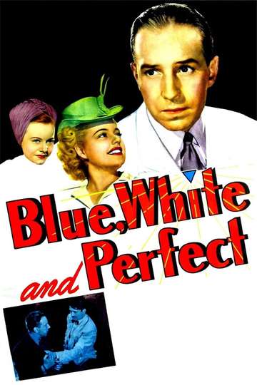 Blue White and Perfect Poster