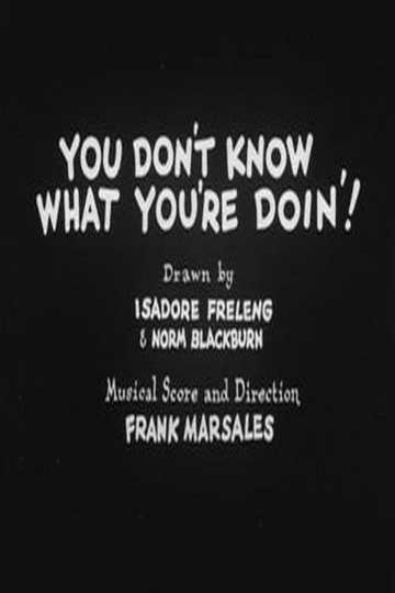 You Don't Know What You're Doin'! Poster