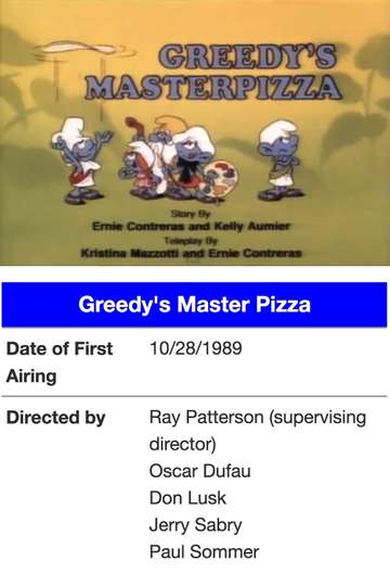 The Smurfs - Greedy's Master Pizza