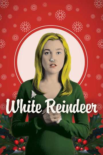 White Reindeer Poster