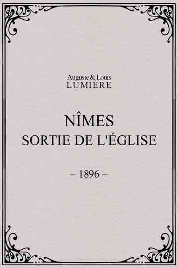 Nîmes, sortie de l'église