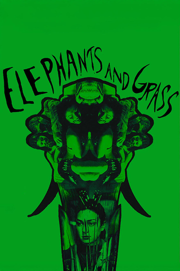 Elephants and Grass Poster