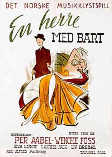 En herre med bart Poster