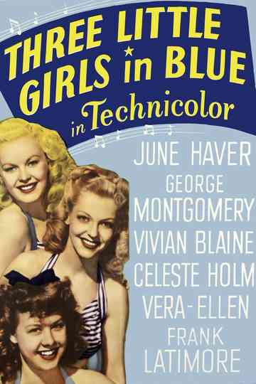 Three Little Girls in Blue Poster