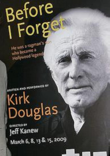 Kirk Douglas: Before I Forget Poster