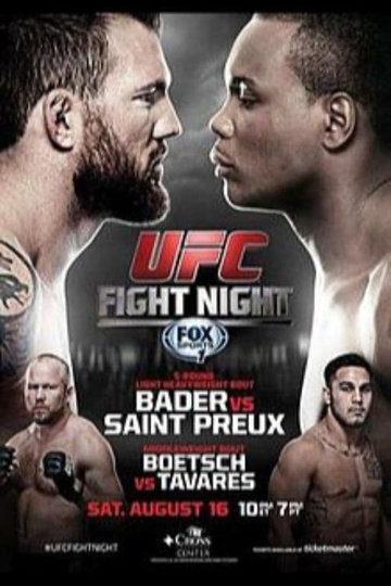 UFC Fight Night 47 Bader vs St Preux Poster