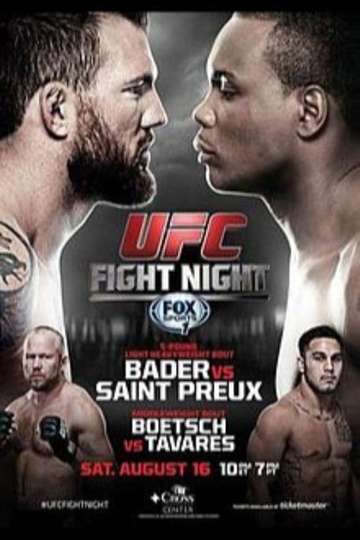 UFC Fight Night 47 Bader vs St Preux Poster