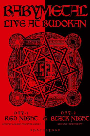 BABYMETAL  Live at Budokan Red Night  Black Night Apocalypse Poster