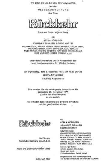 Die Rückkehr des alten Herrn Poster