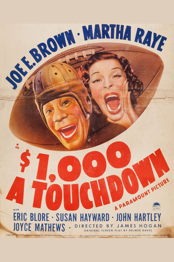 $1,000 a Touchdown Poster