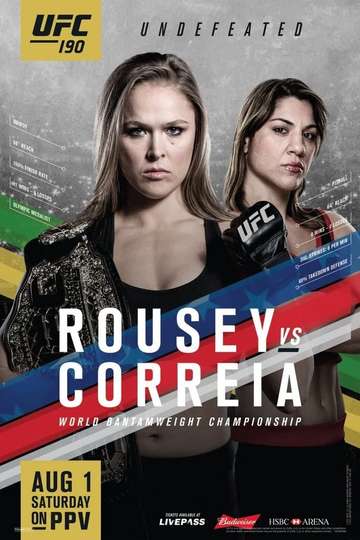 UFC 190 Rousey vs Correia Poster