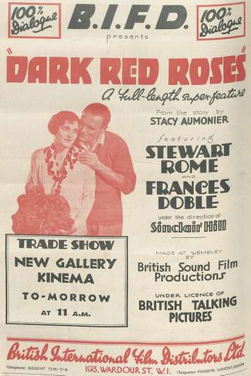 Dark Red Roses Poster