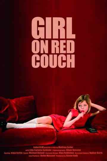 Girl on Red Couch