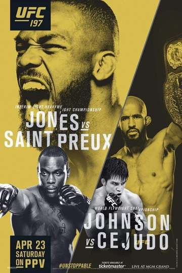UFC 197 Jones vs Saint Preux Poster