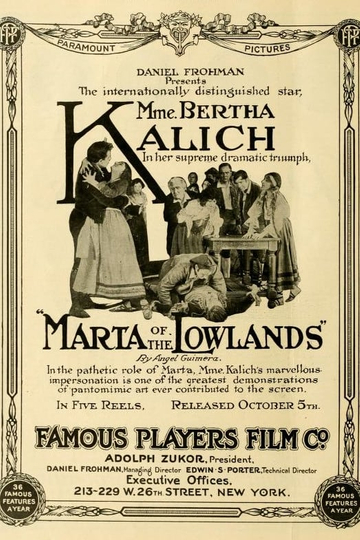 Marta of the Lowlands Poster