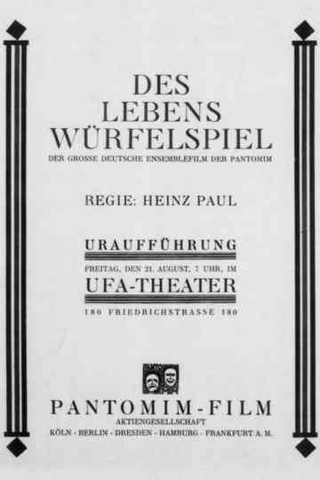 Des Lebens Würfelspiel Poster