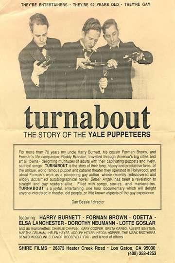 Turnabout The Story of the Yale Puppeteers Poster