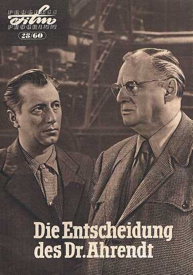 Die Entscheidung des Dr. Ahrendt Poster